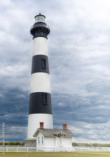 Wallpaper Mural Coastal Lighthouse in Storm. Pea Island, North Carolina, Outerbanks, Spring.  Torontodigital.ca