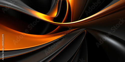 abstract black and orange motion design