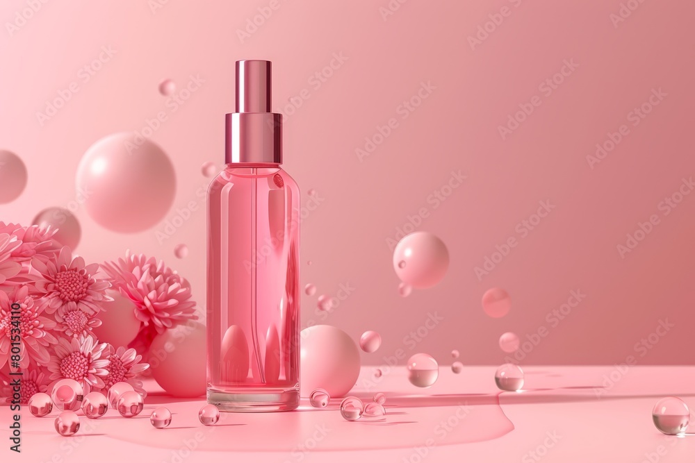 3D Collagen skin serum bottle mockup. 3D Collagen skin serum bottle mockup.