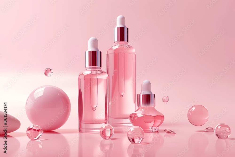 3D Collagen skin serum bottle mockup. 3D Collagen skin serum bottle mockup.