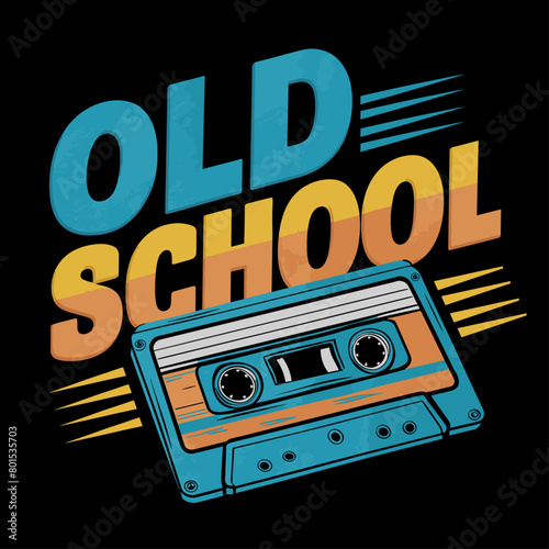 2024 cassette tape vector design  vintage retro old school