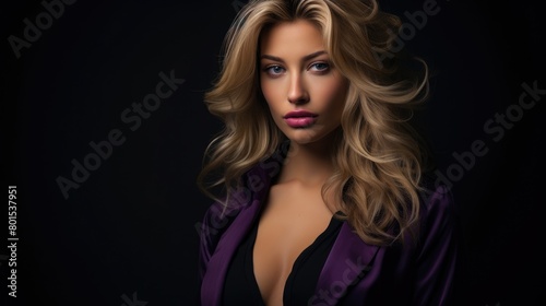 Glamorous woman with flowing blonde hair