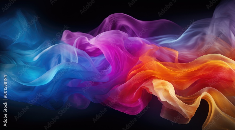 Vibrant abstract smoke swirls Vibrant abstract smoke swirls