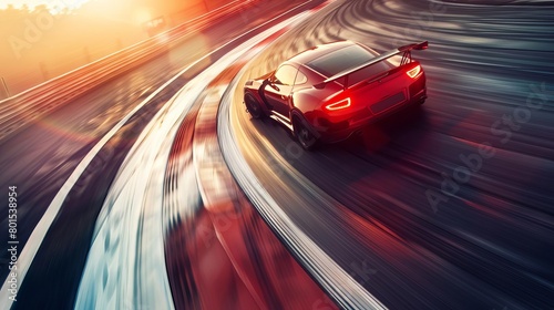thrilling highspeed car race on winding track adrenaline rush sports action photography © Bijac