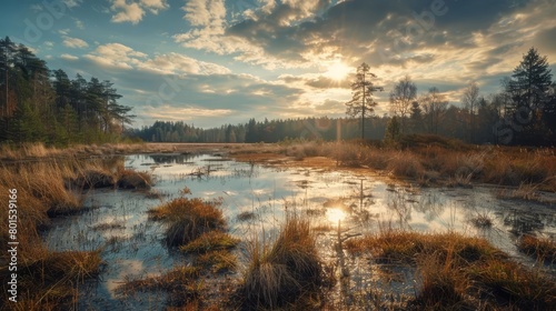 tranquil heidenreichsteiner moor peat bog marshland in austria natural landscape photography photo