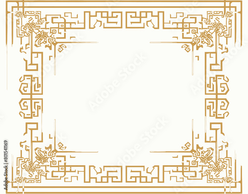 a square frame with a design in the middle