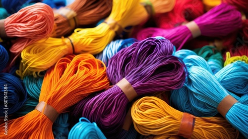 Vibrant Yarn Skeins in Assorted Colors