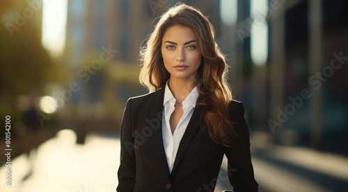 Confident businesswoman in professional attire