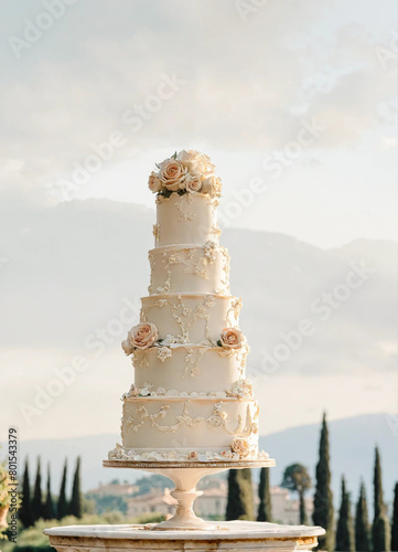 Wedding cake is beautiful 