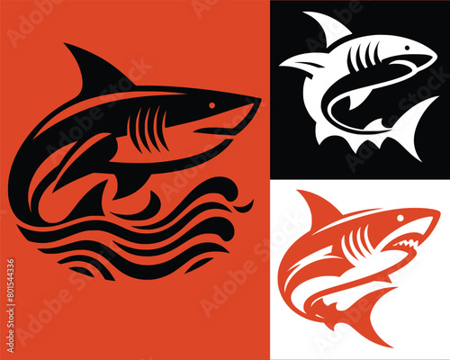  Bull Shark vector design. illustration of shark vector.
 Bull Shark illustration.