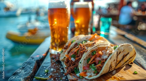 Corned beef tacos and green beer.