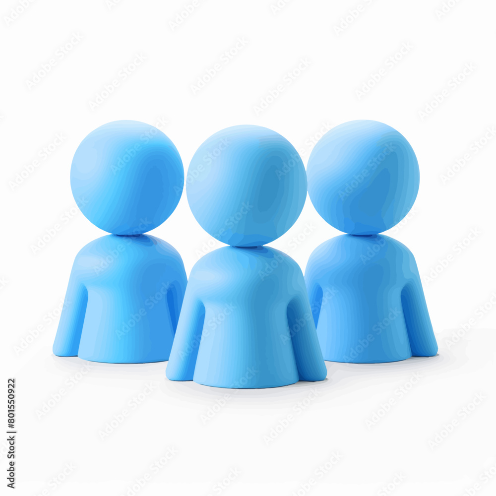 a group of blue people standing next to each other a group of blue people standing next to each other