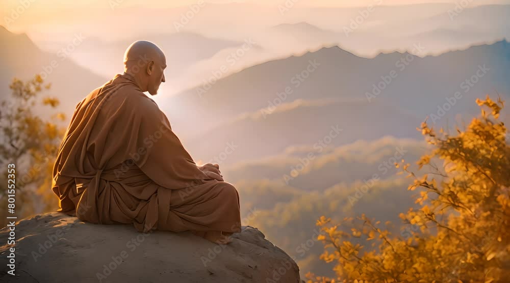 The Colors of Contemplation: A Monk's Meditation in the Alpenglow The Colors of Contemplation: A Monk's Meditation in the Alpenglow