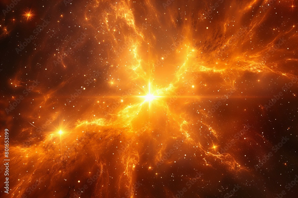 Stunning Cosmic Display of Bright Stars and Nebulae Stunning Cosmic Display of Bright Stars and Nebulae