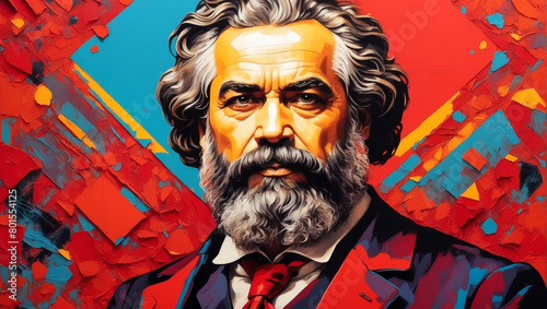 A portrait of Karl Marx