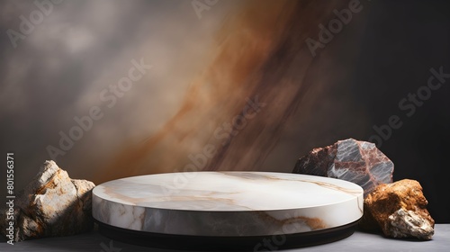 luxury colourful tropical marble elegant Platform podium background shapes and curtains Geometric product show
