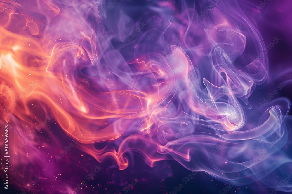 Spectacular Purple and Pink Smoke Swirls in Abstract Art