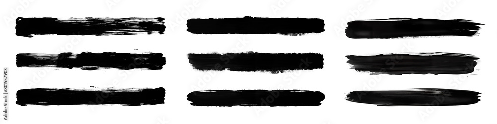 Set bundle abstract black ink paint brush stroke lines texture PNG transparent background isolated graphic resource. Creative brushes pattern art shape design Set bundle abstract black ink paint brush stroke lines texture PNG transparent background isolated graphic resource. Creative brushes pattern art shape design