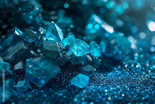 Vivid Blue-Green Paraiba Tourmaline Crystals Against Dark