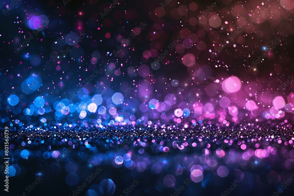 Vibrant Purple and Blue Glitters on a Black Background Vibrant Purple and Blue Glitters on a Black Background