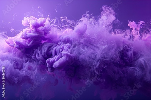 Stunning Purple Smoke Clouds on Vibrant Purple Background