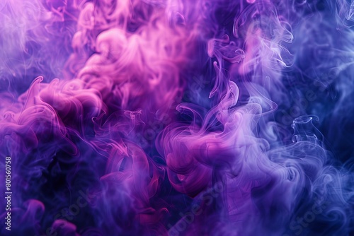 Ethereal Purple Smoke Swirls on a Mysterious Background