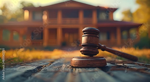 Legal concept of real estate auctions for investing in property and profits. Concept Real Estate Auctions, Property Investment, Legal Considerations, Profit Potential photo