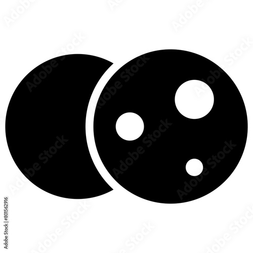 lunar eclipse solid icon