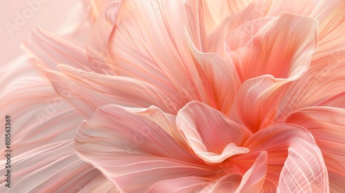 Abstract soft pink textures resembling flower petals. Hyper-realistic digital art © Aivid