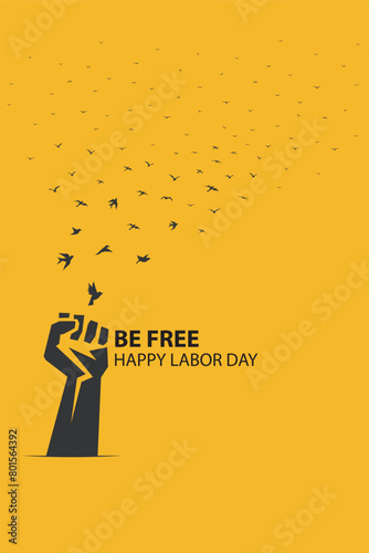 Freedom. Be Free. Happy Labor Day concept. vector illustrations. © suman
