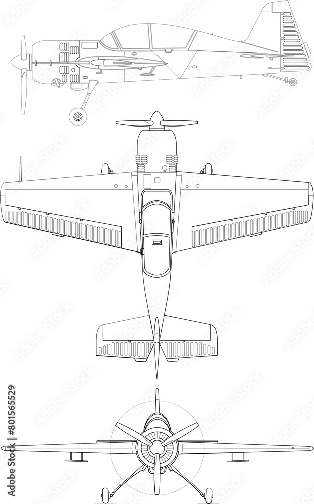 Yakovlev Yak-54 3-view-svg vector file.jpg Yakovlev Yak-54 3-view-svg vector file.jpg