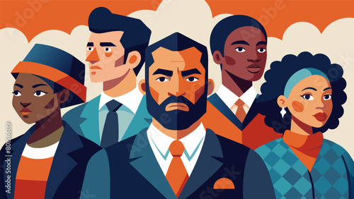 A group of actors portraying the brave activists who participated in the Selma to Montgomery marches reenacting their powerful speeches and. Vector illustration