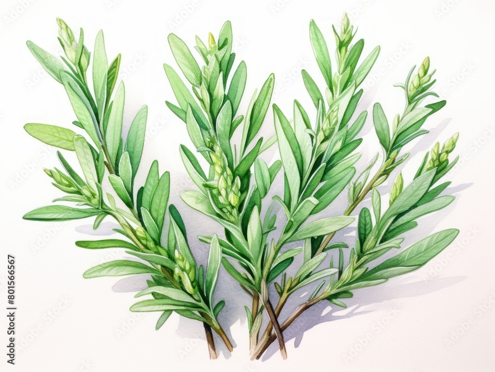 Fototapeta premium Rosemary watercolor style isolated on white background