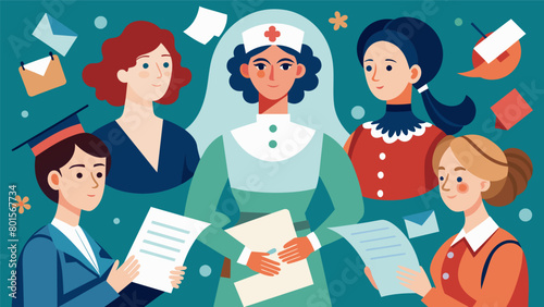 A section dedicated to letters from women who played crucial roles in the war effort from nurses to spies. These letters showcase the important and. Vector illustration