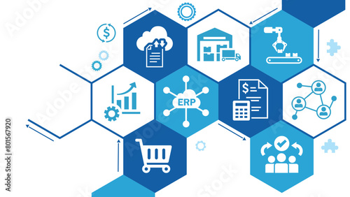 Extended Producer Responsibility (ERP). Enterprise resource planning business and modern technology concept