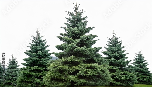 christmas tree on white background with clipping path