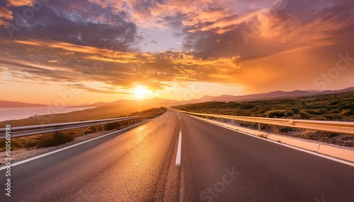 scenic sunset highway with majestic sky © Jayla