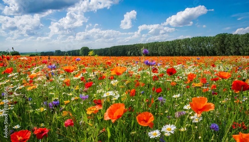 vibrant field of wildflowers