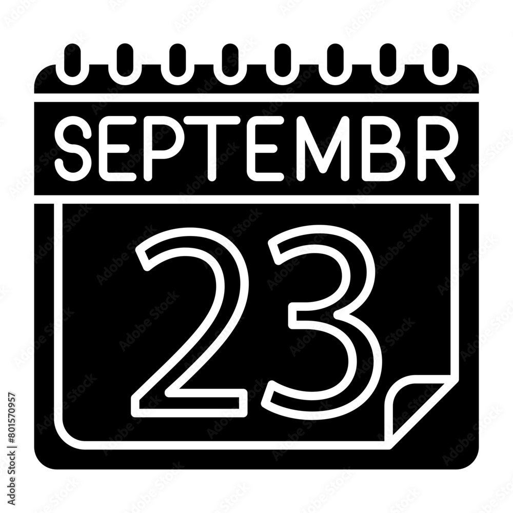 September Icon Design For Personal And Commercial Use.