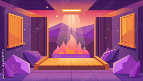 The warm glow of the infrared sauna room is complemented by the tranquil sounds of a waterfall feature and the calming aroma of lavender creating a.