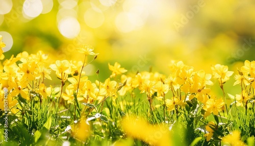 summer or spring abstract blurry bright yellow background