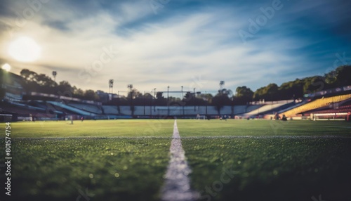 capture the excitement of a school sports field with a blurred background © Tomas