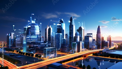 Smart cities visualizing urban development with 3d rendered infrastructure and iot integration