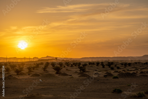 sunset in the desert Morocco 