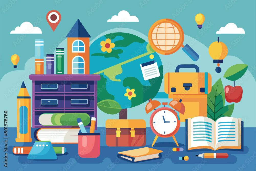 back to school concept vector back to school concept vector