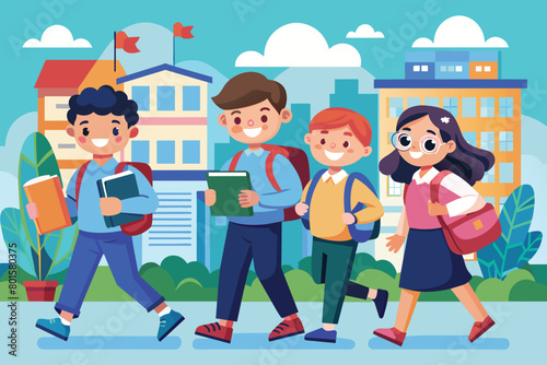 back to school concept vector Illustration