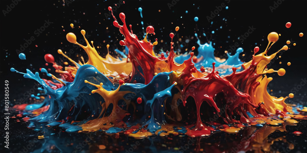 splash of oil color