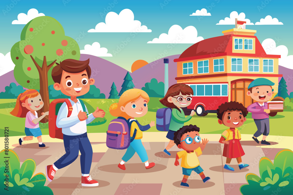 back to school concept vector Illustration back to school concept vector Illustration