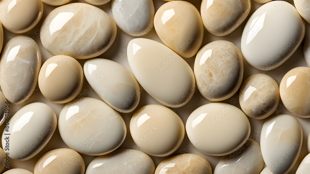 A close up of a bunch of white and tan rocks A close up of a bunch of white and tan rocks