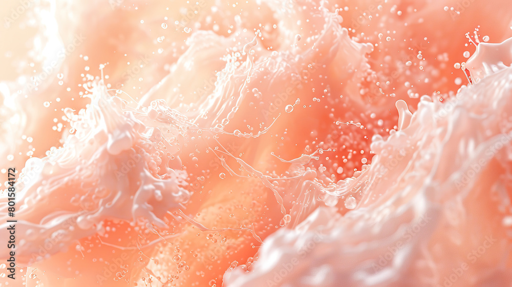 Artistic Peach Tones in Creamy Texture